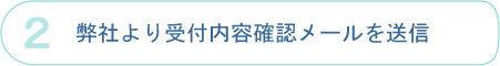 弊社より受付内容確認メールを送信